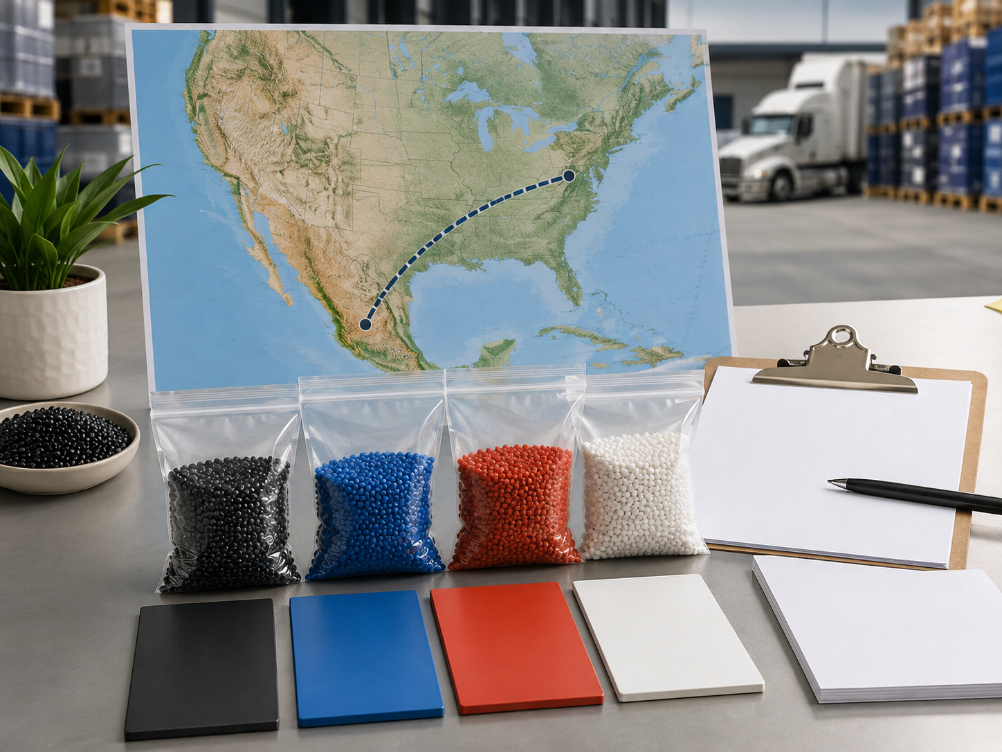 Mexico to United States sourcing route for plastic materials