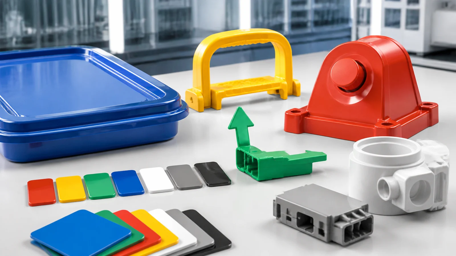 Piezas plásticas de colores usadas para identificar, orientar y señalar seguridad